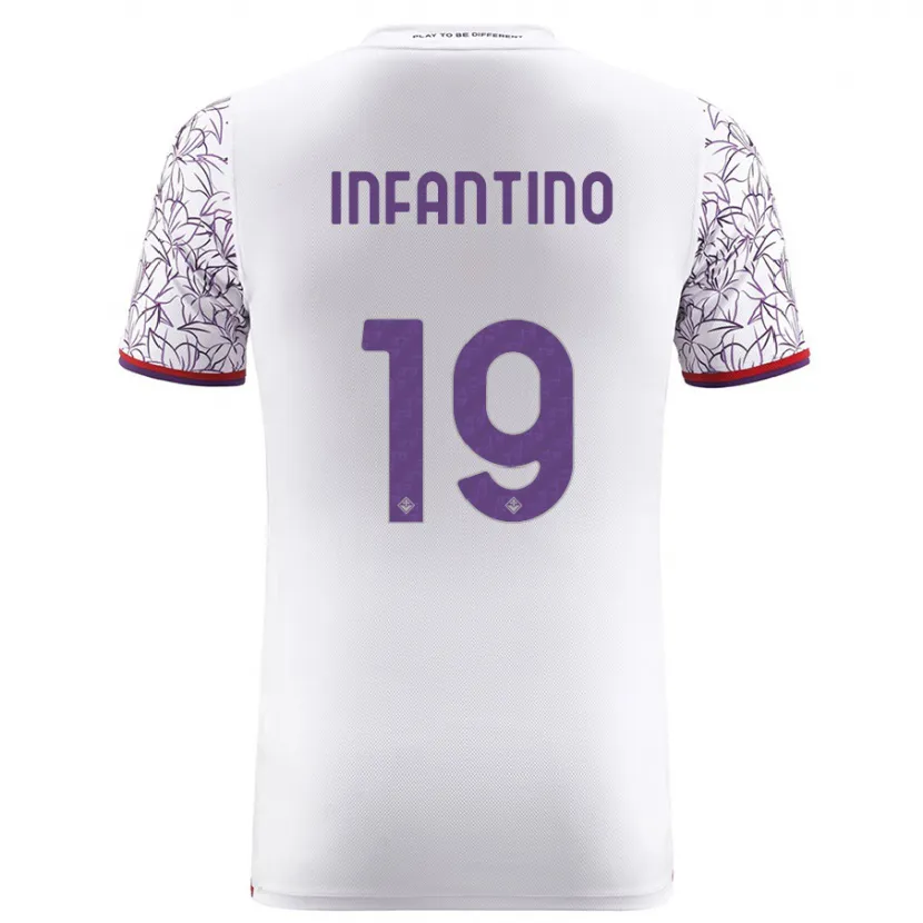 Danxen Niño Camiseta Gino Infantino #19 Blanco 2ª Equipación 2023/24 La Camisa