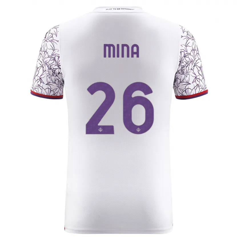 Danxen Niño Camiseta Yerry Mina #26 Blanco 2ª Equipación 2023/24 La Camisa