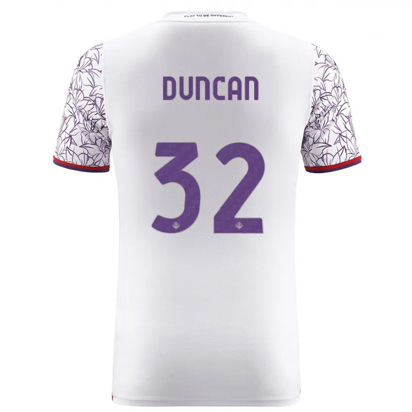 Danxen Niño Camiseta Alfred Duncan #32 Blanco 2ª Equipación 2023/24 La Camisa