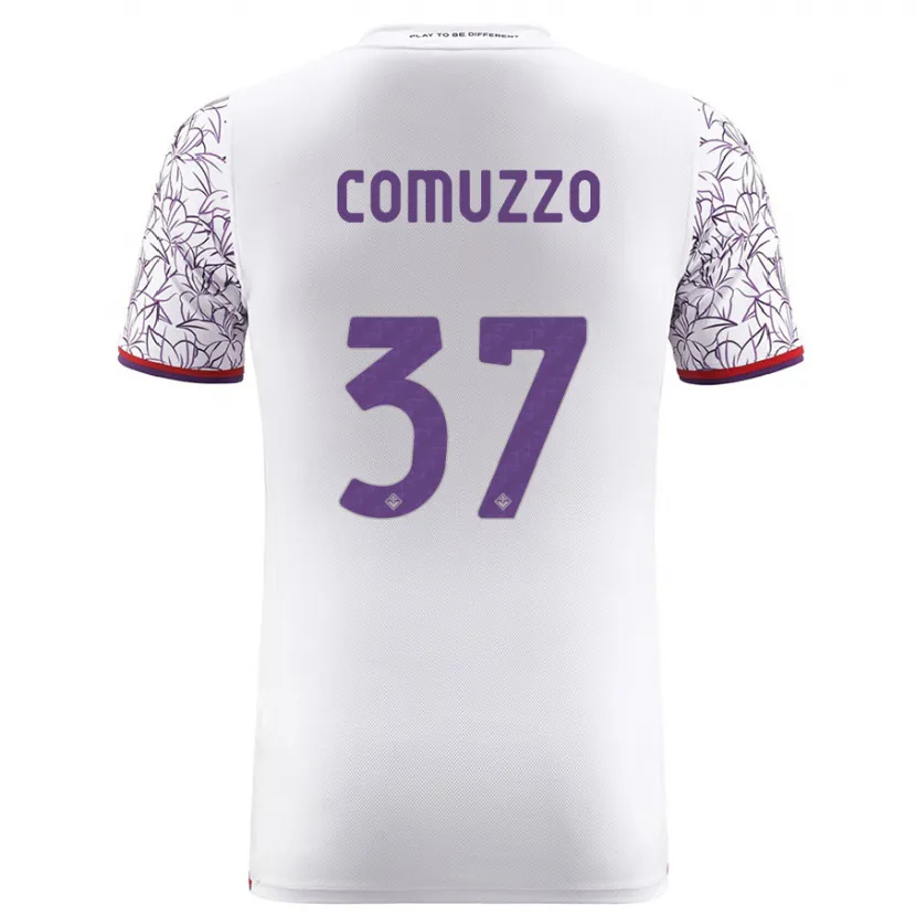 Danxen Niño Camiseta Pietro Comuzzo #37 Blanco 2ª Equipación 2023/24 La Camisa