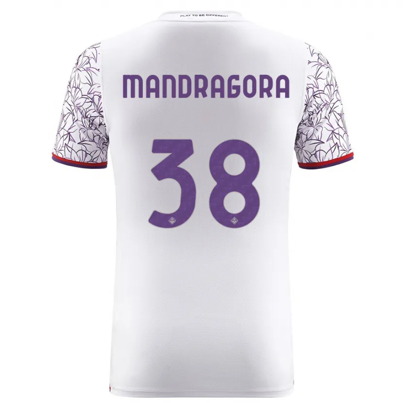 Danxen Niño Camiseta Rolando Mandragora #38 Blanco 2ª Equipación 2023/24 La Camisa