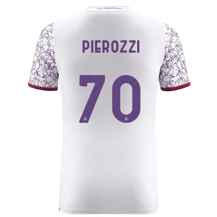 Danxen Niño Camiseta Niccolò Pierozzi #70 Blanco 2ª Equipación 2023/24 La Camisa