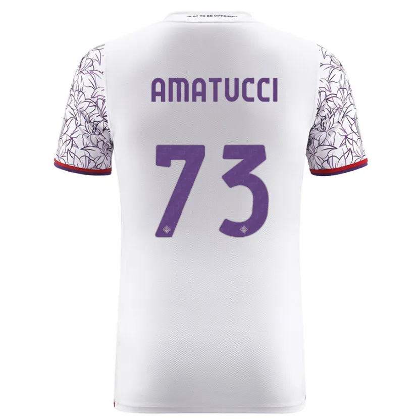 Danxen Niño Camiseta Lorenzo Amatucci #73 Blanco 2ª Equipación 2023/24 La Camisa