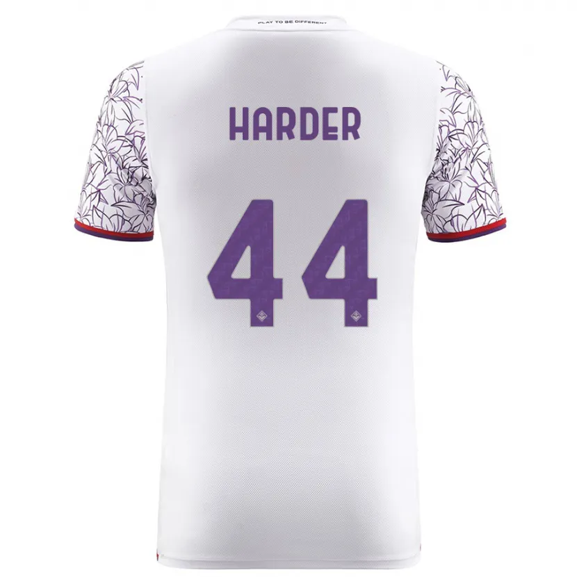 Danxen Niño Camiseta Jonas Harder #44 Blanco 2ª Equipación 2023/24 La Camisa