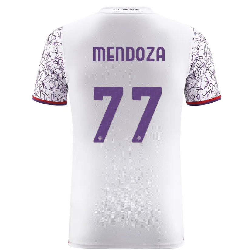 Danxen Niño Camiseta William Mendoza #77 Blanco 2ª Equipación 2023/24 La Camisa