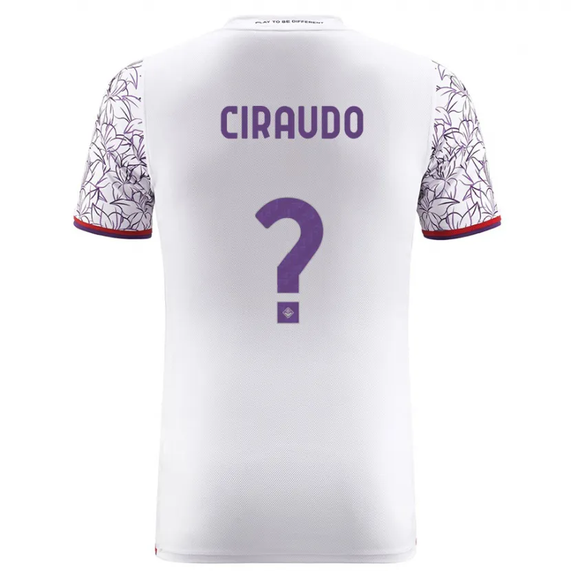 Danxen Niño Camiseta Alessio Ciraudo #0 Blanco 2ª Equipación 2023/24 La Camisa