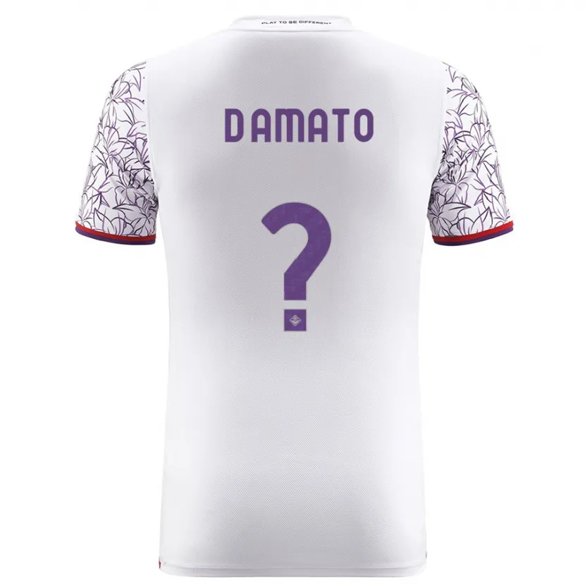 Danxen Niño Camiseta Gabriele D'amato #0 Blanco 2ª Equipación 2023/24 La Camisa