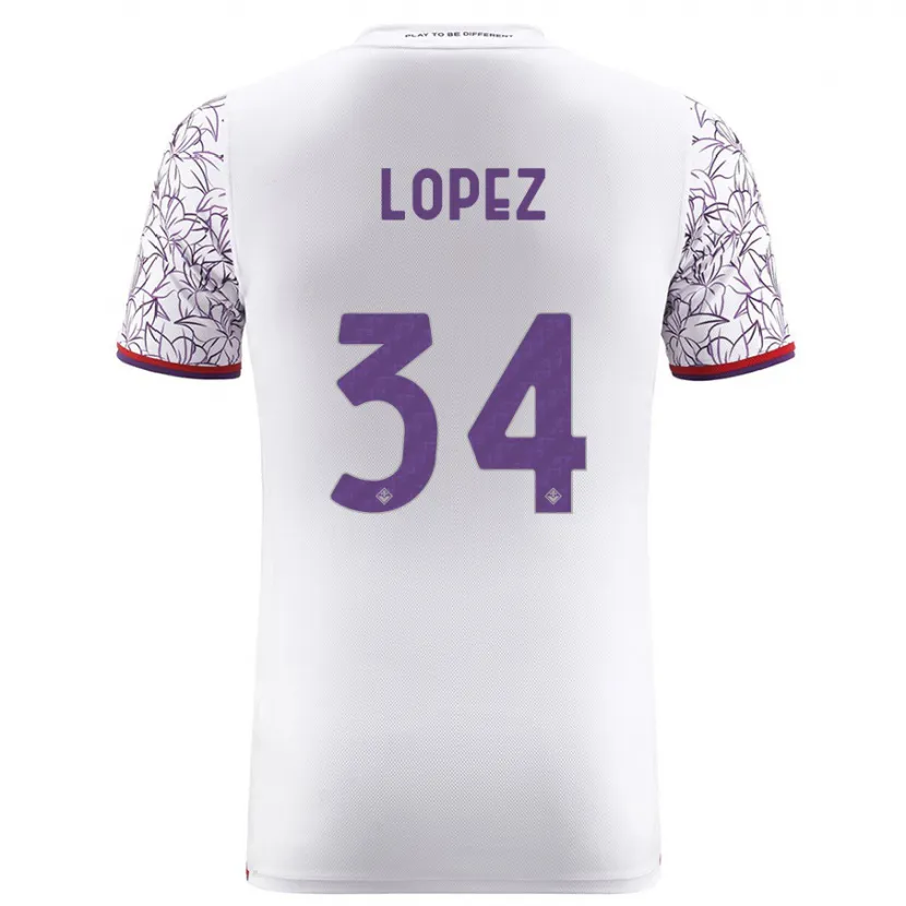 Danxen Niño Camiseta Lucas López #34 Blanco 2ª Equipación 2023/24 La Camisa