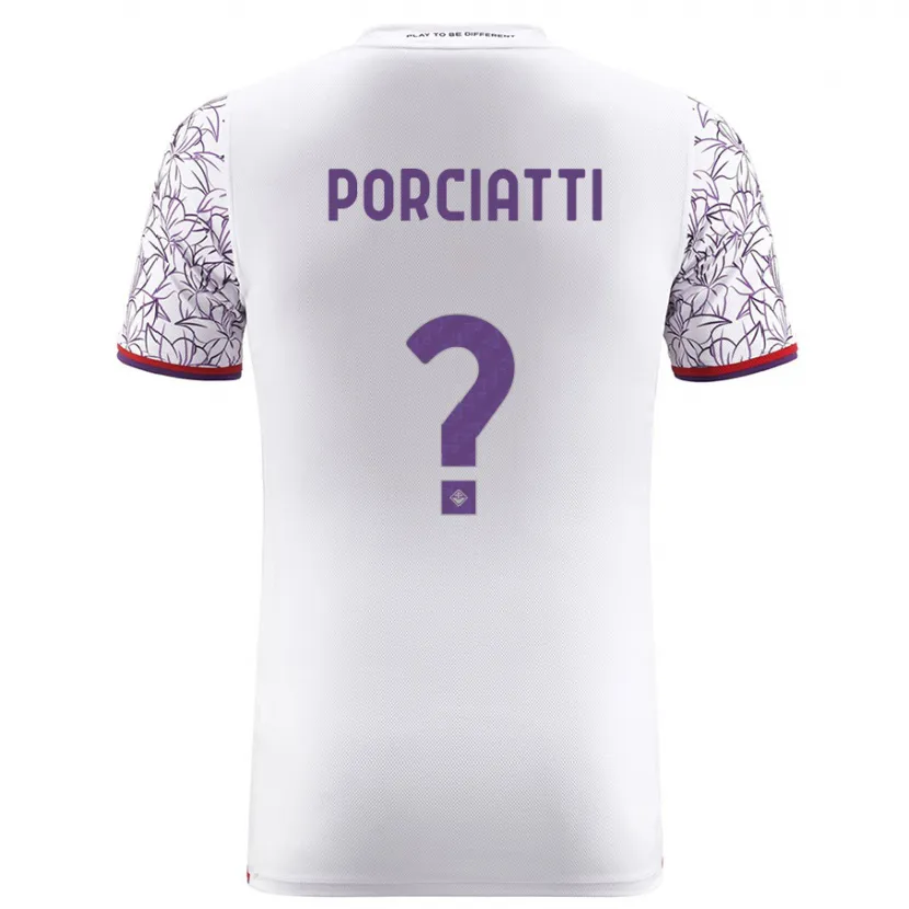 Danxen Niño Camiseta Filippo Porciatti #0 Blanco 2ª Equipación 2023/24 La Camisa