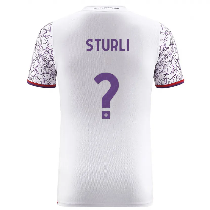 Danxen Niño Camiseta Edoardo Sturli #0 Blanco 2ª Equipación 2023/24 La Camisa