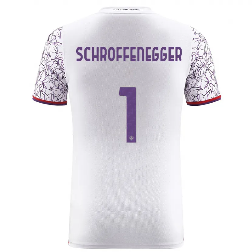 Danxen Niño Camiseta Katja Schroffenegger #1 Blanco 2ª Equipación 2023/24 La Camisa