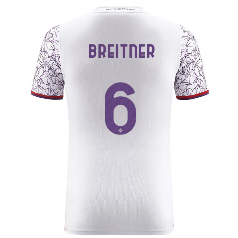 Danxen Niño Camiseta Stephanie Breitner #6 Blanco 2ª Equipación 2023/24 La Camisa