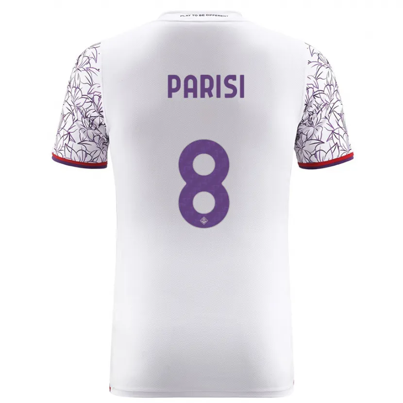 Danxen Niño Camiseta Alice Parisi #8 Blanco 2ª Equipación 2023/24 La Camisa