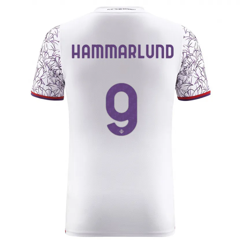 Danxen Niño Camiseta Pauline Hammarlund #9 Blanco 2ª Equipación 2023/24 La Camisa