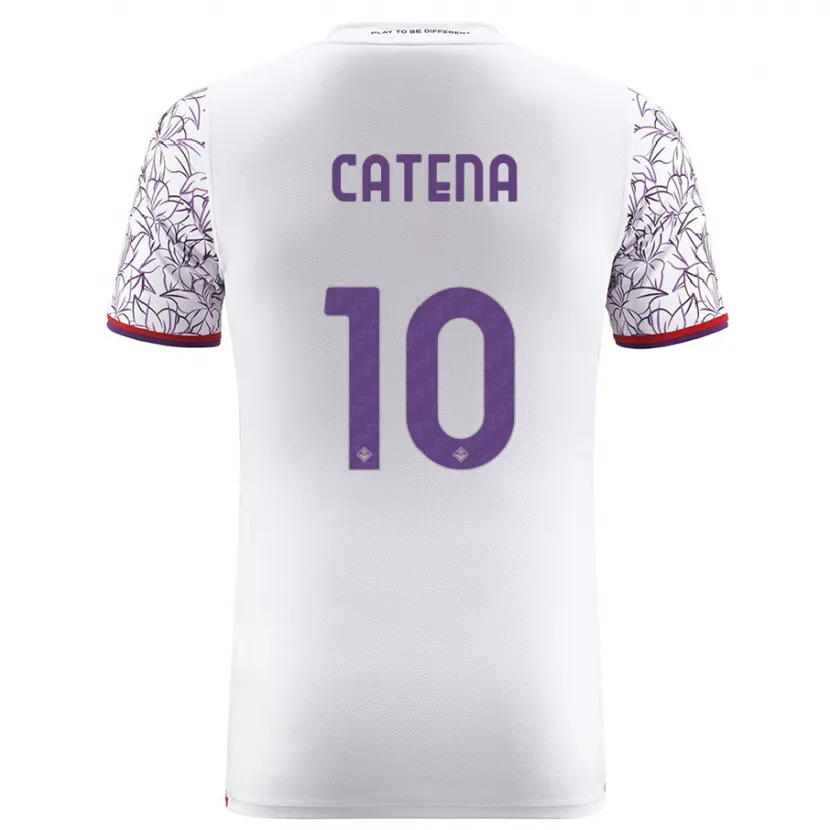 Danxen Niño Camiseta Michaela Catena #10 Blanco 2ª Equipación 2023/24 La Camisa