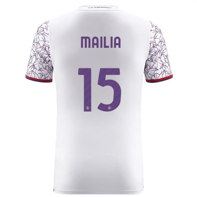 Danxen Niño Camiseta Siria Mailia #15 Blanco 2ª Equipación 2023/24 La Camisa