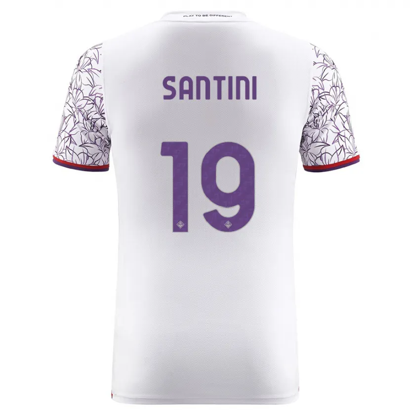 Danxen Niño Camiseta Margherita Santini #19 Blanco 2ª Equipación 2023/24 La Camisa