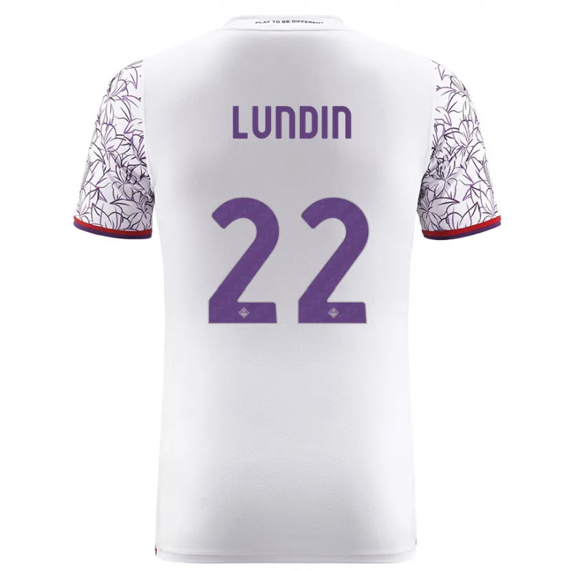 Danxen Niño Camiseta Karin Lundin #22 Blanco 2ª Equipación 2023/24 La Camisa