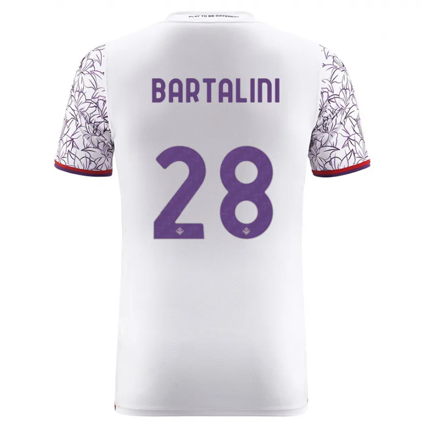 Danxen Niño Camiseta Viola Bartalini #28 Blanco 2ª Equipación 2023/24 La Camisa