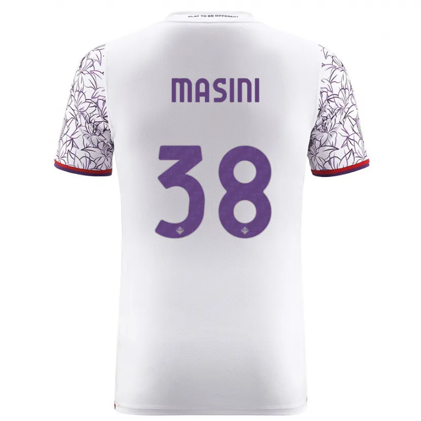 Danxen Niño Camiseta Linda Masini #38 Blanco 2ª Equipación 2023/24 La Camisa