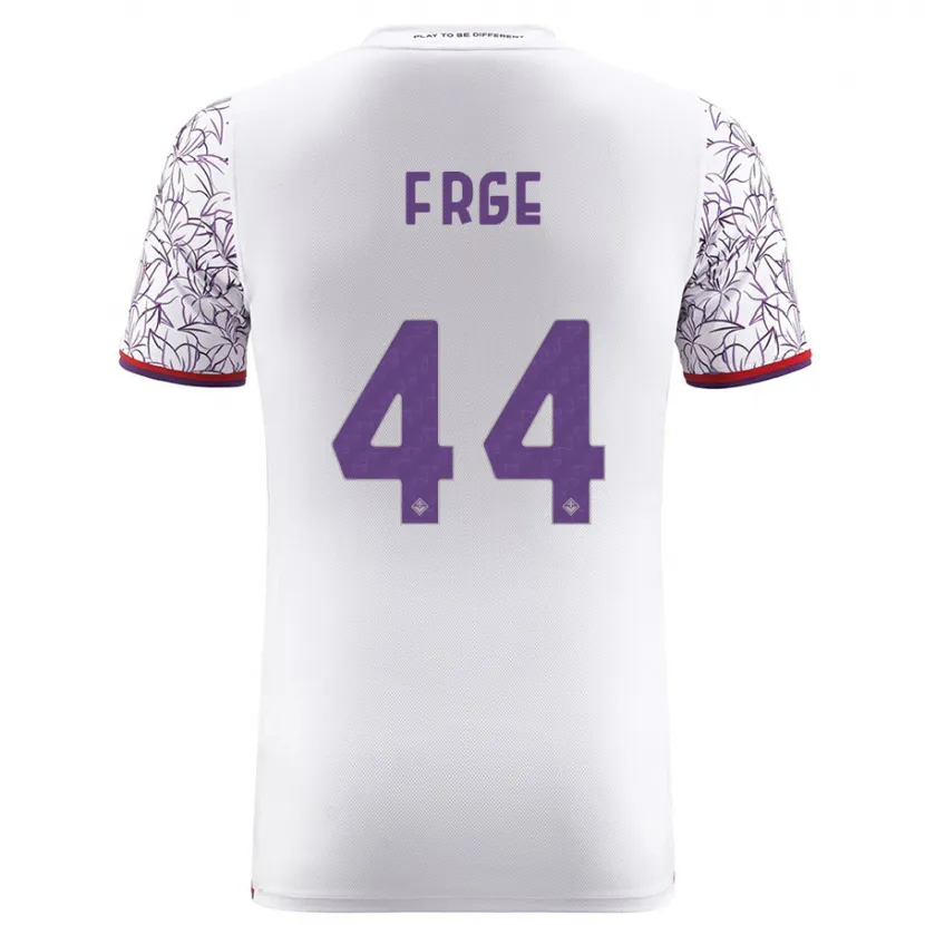 Danxen Niño Camiseta Emma Færge #44 Blanco 2ª Equipación 2023/24 La Camisa