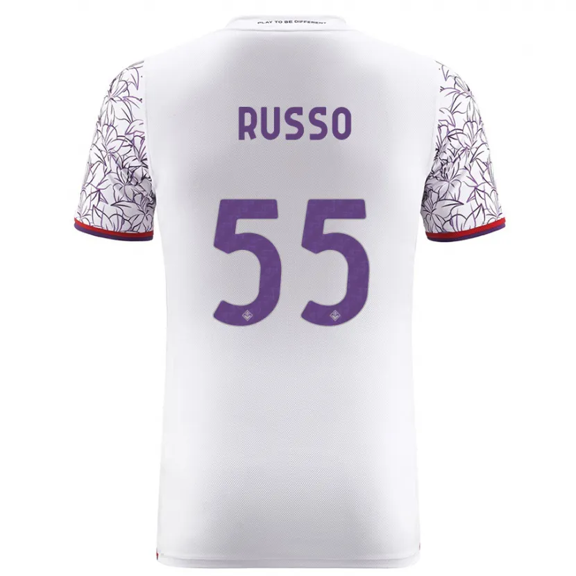 Danxen Niño Camiseta Federica Russo #55 Blanco 2ª Equipación 2023/24 La Camisa