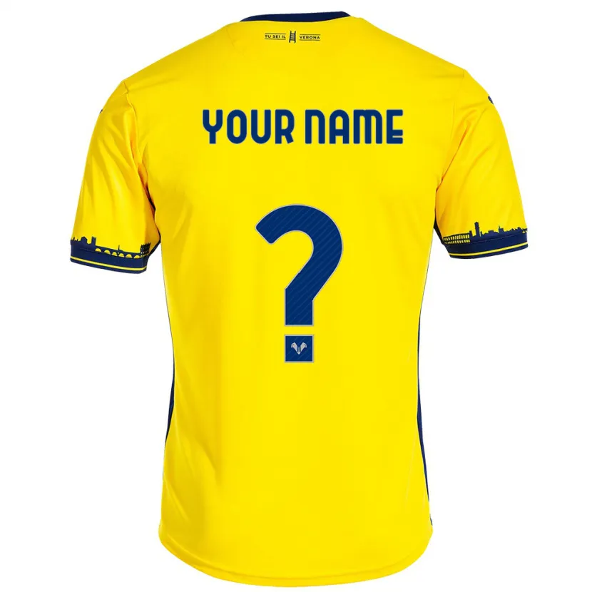 Danxen Niño Camiseta Su Nombre #0 Amarillo 2ª Equipación 2023/24 La Camisa