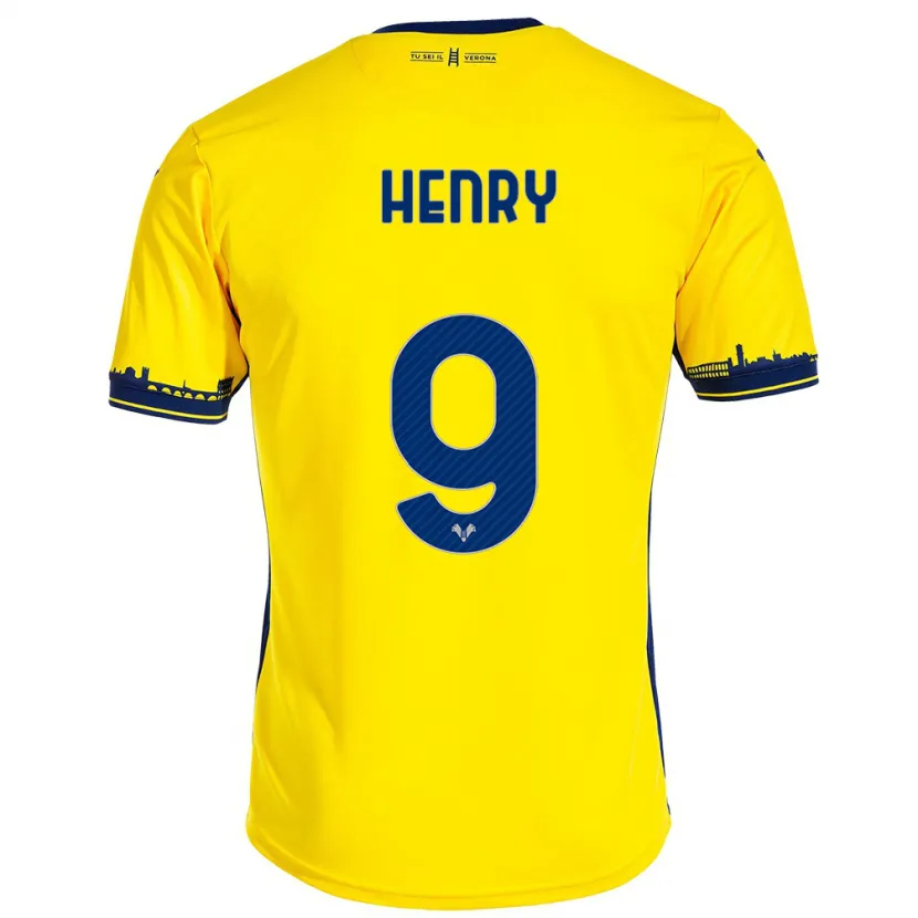 Danxen Niño Camiseta Thomas Henry #9 Amarillo 2ª Equipación 2023/24 La Camisa