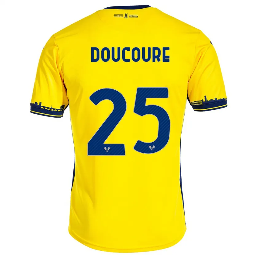 Danxen Niño Camiseta Mamedi Doucouré #25 Amarillo 2ª Equipación 2023/24 La Camisa