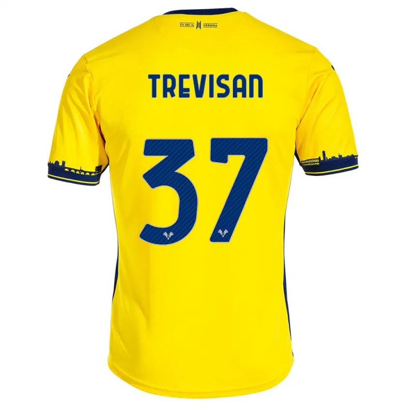 Danxen Niño Camiseta Michael Trevisan #37 Amarillo 2ª Equipación 2023/24 La Camisa