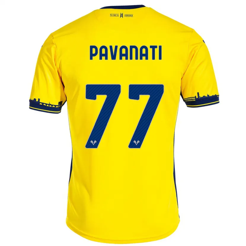 Danxen Niño Camiseta Alessandro Pavanati #77 Amarillo 2ª Equipación 2023/24 La Camisa