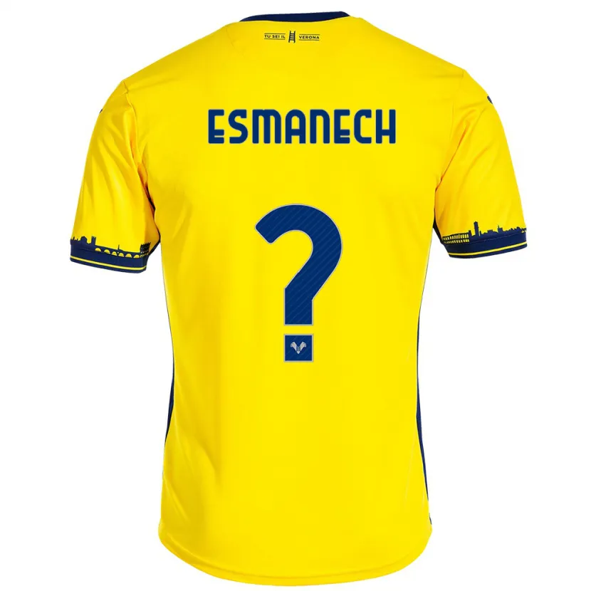 Danxen Niño Camiseta Inigo Esmanech #0 Amarillo 2ª Equipación 2023/24 La Camisa