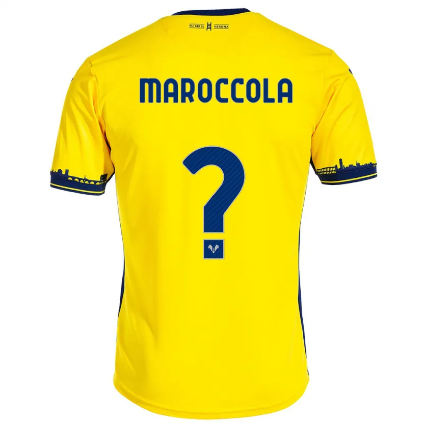 Danxen Niño Camiseta Francesco Maroccola #0 Amarillo 2ª Equipación 2023/24 La Camisa