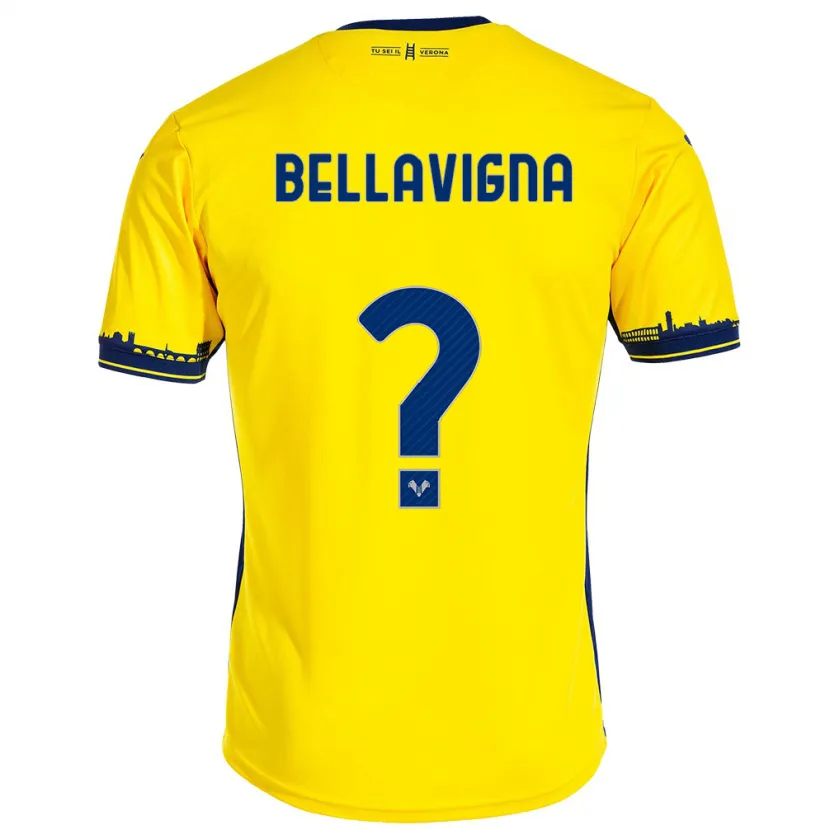 Danxen Niño Camiseta Marco Bellavigna #0 Amarillo 2ª Equipación 2023/24 La Camisa