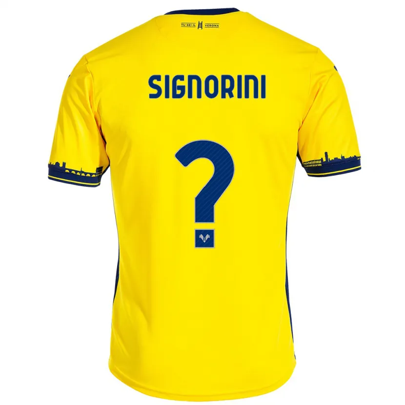 Danxen Niño Camiseta Simone Signorini #0 Amarillo 2ª Equipación 2023/24 La Camisa