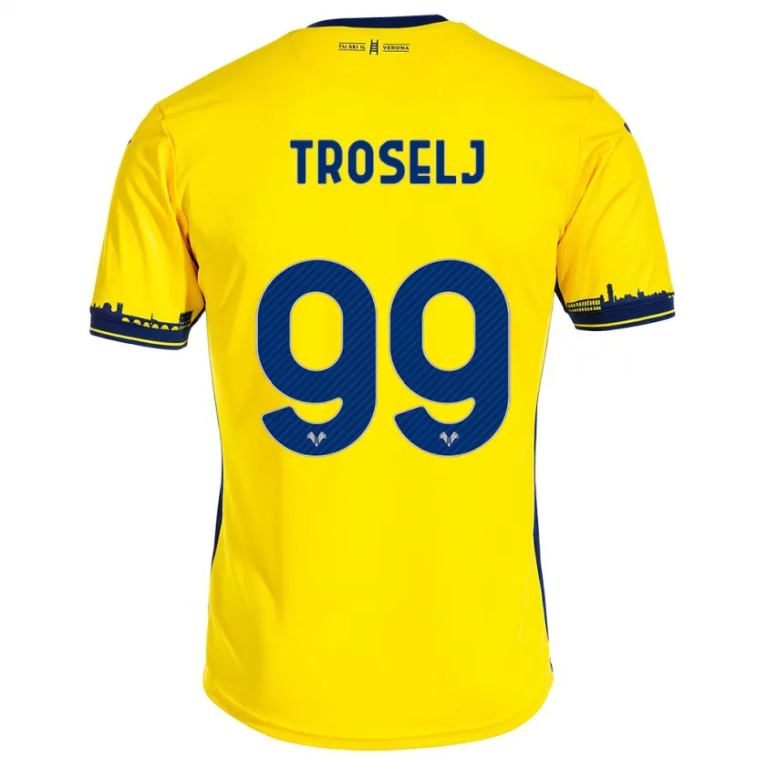 Danxen Niño Camiseta Ethan Troselj #99 Amarillo 2ª Equipación 2023/24 La Camisa