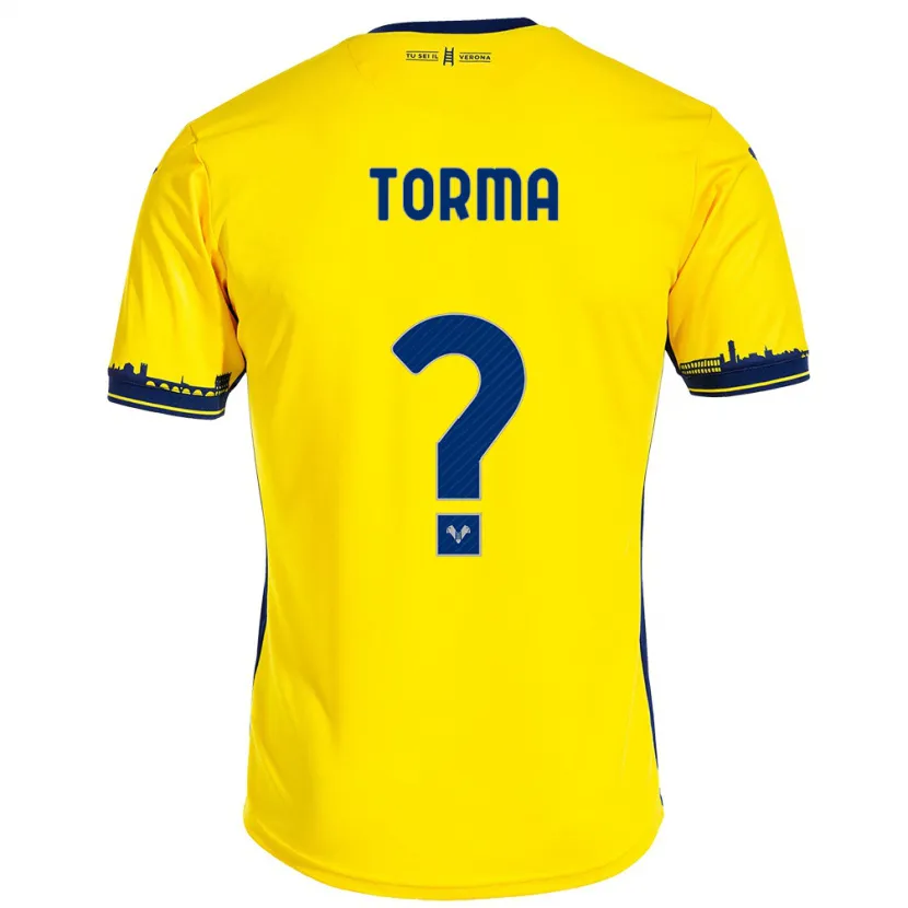 Danxen Niño Camiseta Salvatore Torma #0 Amarillo 2ª Equipación 2023/24 La Camisa