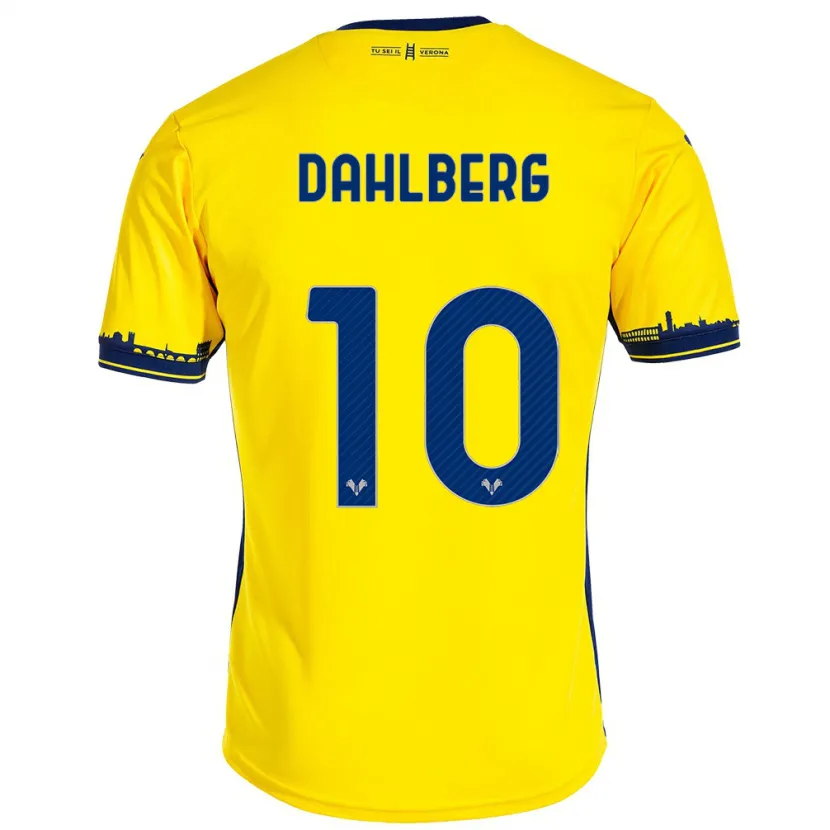 Danxen Niño Camiseta Jonna Dahlberg #10 Amarillo 2ª Equipación 2023/24 La Camisa