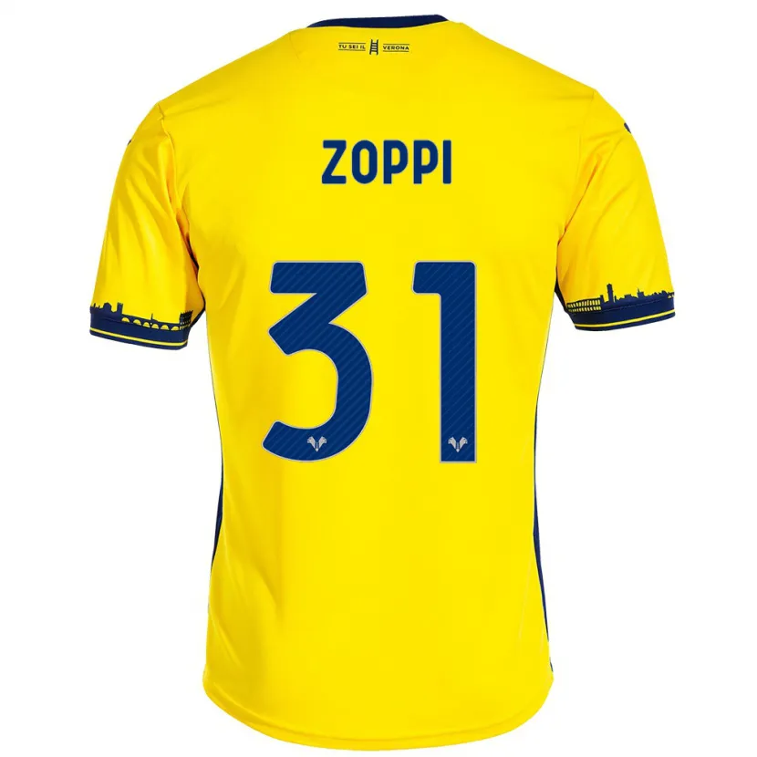 Danxen Niño Camiseta Sofia Zoppi #31 Amarillo 2ª Equipación 2023/24 La Camisa