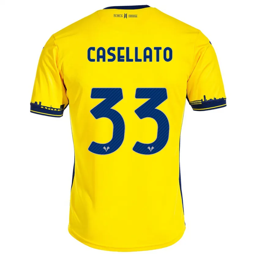 Danxen Niño Camiseta Elisa Casellato #33 Amarillo 2ª Equipación 2023/24 La Camisa