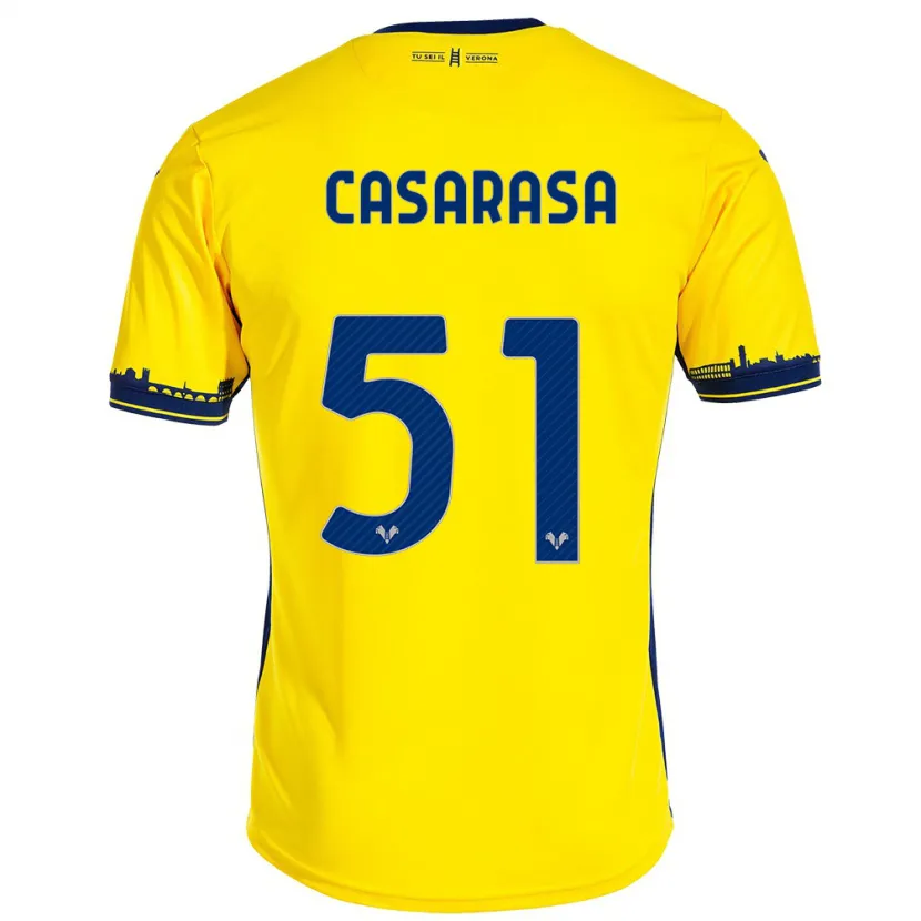 Danxen Niño Camiseta Asia Casarasa #51 Amarillo 2ª Equipación 2023/24 La Camisa