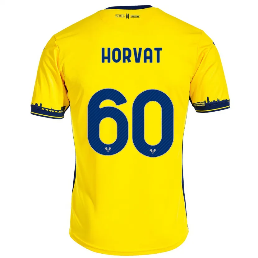 Danxen Niño Camiseta Mihaela Horvat #60 Amarillo 2ª Equipación 2023/24 La Camisa