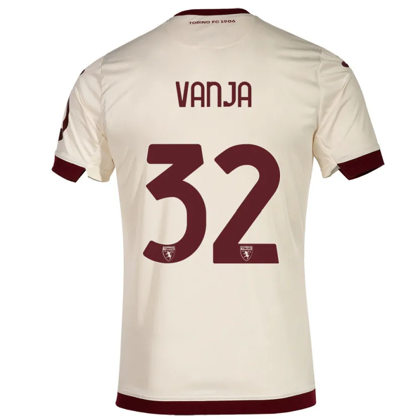 Danxen Niño Camiseta Vanja Milinković-Savić #32 Champán 2ª Equipación 2023/24 La Camisa