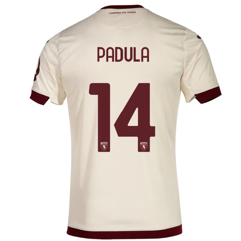 Danxen Niño Camiseta Cristian Padula #14 Champán 2ª Equipación 2023/24 La Camisa