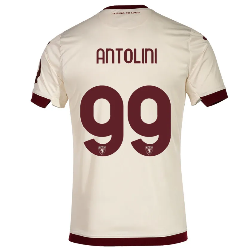 Danxen Niño Camiseta Jacopo Antolini #99 Champán 2ª Equipación 2023/24 La Camisa