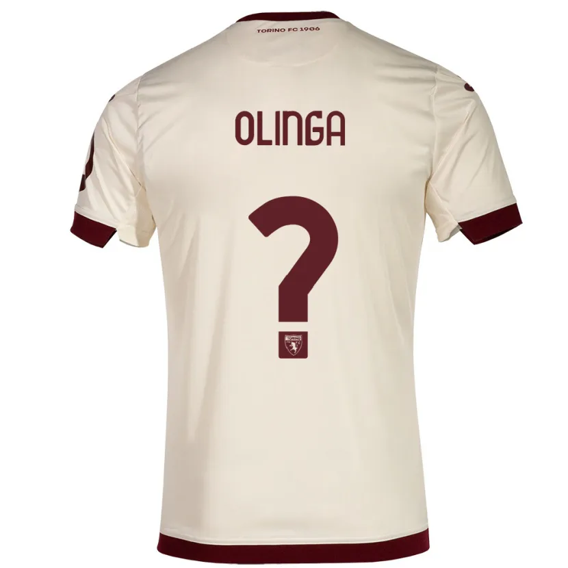 Danxen Niño Camiseta Kenny Olinga #0 Champán 2ª Equipación 2023/24 La Camisa