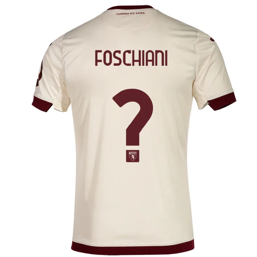 Danxen Niño Camiseta Francesco Foschiani #0 Champán 2ª Equipación 2023/24 La Camisa