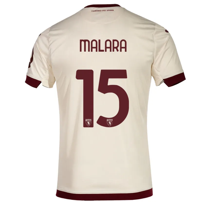 Danxen Niño Camiseta Sara Malara #15 Champán 2ª Equipación 2023/24 La Camisa