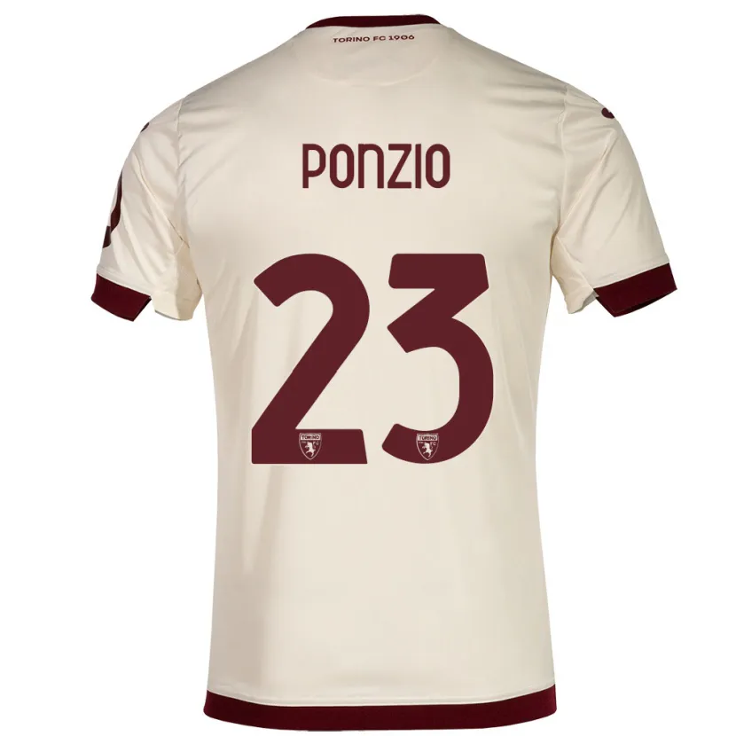 Danxen Niño Camiseta Erika Ponzio #23 Champán 2ª Equipación 2023/24 La Camisa