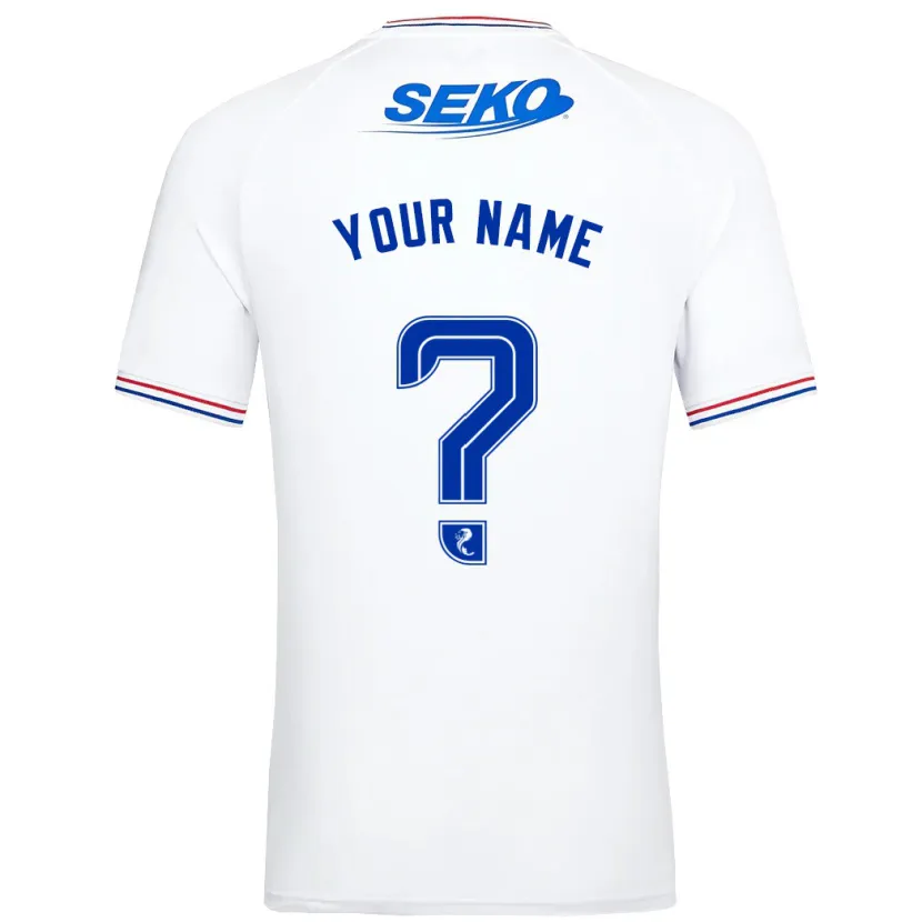 Danxen Niño Camiseta Su Nombre #0 Blanco 2ª Equipación 2023/24 La Camisa